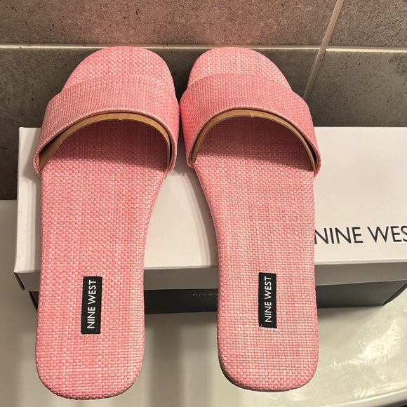Nine West Shoes - Nine West Blush Pink Slide Sandals